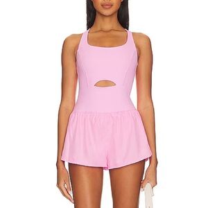 Pink free people runsie
